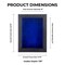 Rustic Black Wood Shadow Box Frame with Acrylic Front - Royal Blue Suede Backing, 30 Sizes